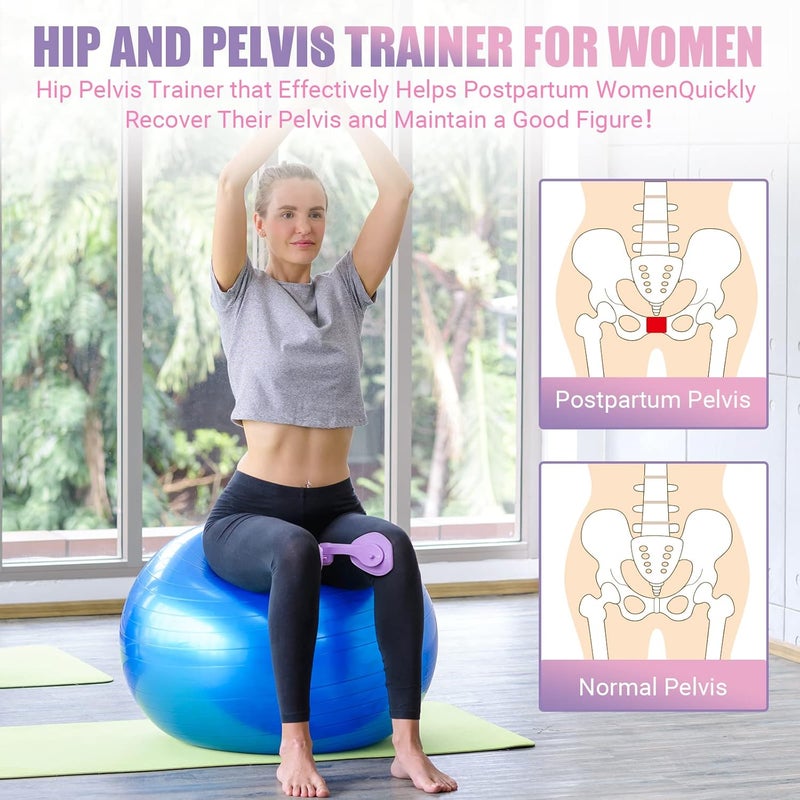 COFOF Thigh Trainer Thigh Exerciser for Women, Enhanced Resistance Hip and Pelvis Trainer, Inner Thigh Exercise Equipment Kegel Exercise Products for Women Home Gym(Violet) - Image 5
